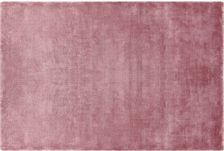 Teppich Viskose rosa 140 x 200 cm Kurzflor GESI II