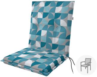 Doppler Sitzauflage "Living" Low, kreis blau, für Niederlehner (100 x 48 x 6 cm)