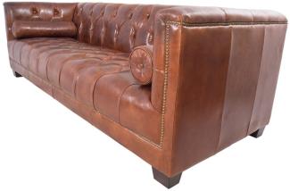 Chesterfield Glasgow - 3-Sitzer Sofa - Leder Vintage-Cigar