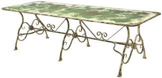 Casa Padrino Jugendstil Gartentisch Antik Grün 250 x 90 x H. 75 cm - Gartenmöbel im Jugendstil BW F!!!