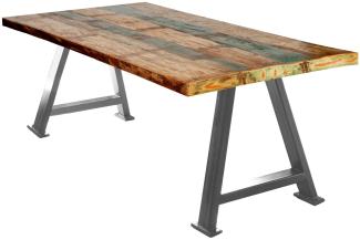 Sit Möbel Tische & Bänke Tisch 180x100 cm, Platte bunt, A-Gestell antiksilbern
