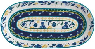 Maxwell & Williams RHAPSODY Platte Blau, 33 x 17 cm, Keramik, in Geschenkbox / Servierplatte