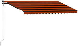 Automatisch Einziehbare Markise 400×300 cm Orange und Braun