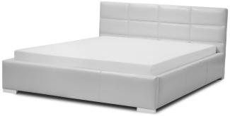 Polsterbett Bett Doppelbett KIAN Kunstleder Weiß 180x200cm