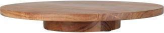 Rundes Servierbrett aus Akazienholz, drehbar, Ø 37 cm