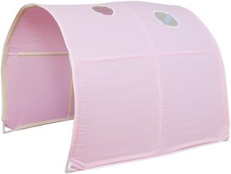 Homestyle4u Tunnel für Hochbett, Baumwolle rosa, B/H/T: 90 x 70 x 100 cm