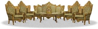 Casa Padrino Barock Sofa Set Antik Gold - Edel & Prunkvoll