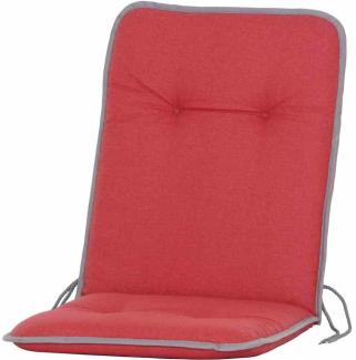 SIENA GARDEN ELDA Auflage Dessin Uni rot, 100% Baumwolle