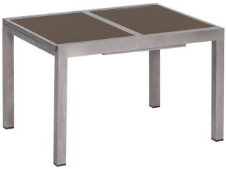 YOURSOL Ausziehtisch Graphit oder Silber, verschiedene Längen, Aluminium, ausziehbarer Gartentisch