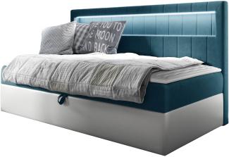 Boxspringbett 'Gladino Junior 2' blau 100 x 200 cm