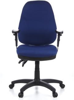 hjh OFFICE Profi Bürostuhl ZENIT PRO Stoff, Verstellbare Sitzhöhe, Mit Armlehne, Blau