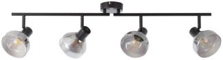 Brilliant Leuchten No. 82732-06 LED Wandspot Reflekt 4-flg schwarz matt rauchglas