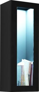 99rooms Vago Glas Vitrine 90 cm Schwarz