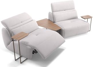 Sofanella Stoffcouch MODICA 2-Sitzer Stoffbezug Sofa in Weiß XXL: 314 Breite x 98 Tiefe