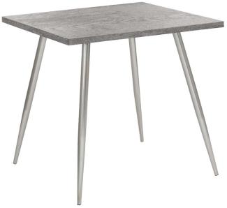 Küchentisch - 4-Fuß-Gestell Chrom / Tischplatte Loft