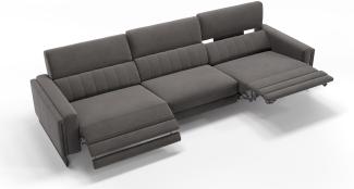 Sofanella 3-Sitzer MARA Stoffsofa XXL Couch in Dunkelgrau XL: 324 Breite x 101 Tiefe