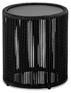 Niehoff Loredo Beistelltisch Aluminiumgestell schwarz rund Ø36 cm