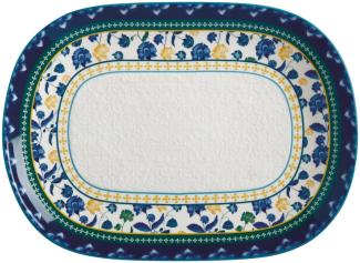 Maxwell & Williams RHAPSODY Platte Blau, 45 x 33 cm, Keramik, in Geschenkbox / Servierplatte