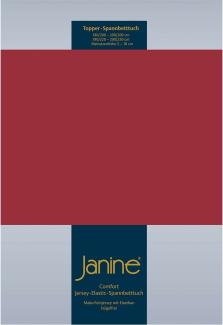 Janine Topper Comfort Jersey Spannbetttuch | 140x200 cm - 160x220 cm | granat