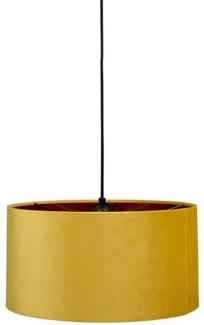 LED Pendelleuchte Vintage mit Lampenschirm Samt Gelb / Gold Ø 40cm