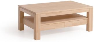 Couchtisch Tisch mit Schublade DINOT XL Eiche Massivholz 110x70 cm