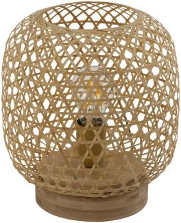 LED Tischleuchte, Bambus-Geflecht, Höhe 27 cm