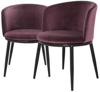EICHHOLTZ Dining Chair Filmore Set von 2 Stk. Cameron royal purple