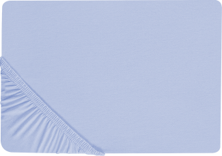 Spannbettlaken Baumwolle blau 200 x 200 cm JANBU