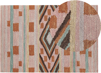 Teppich mehrfarbig geometrisches Muster 140 x 200 cm YOMRA