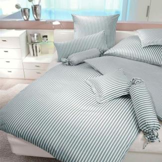 Janine Streifen-Bettwäsche modern classic platin | Kissenbezug einzeln 40x60 cm