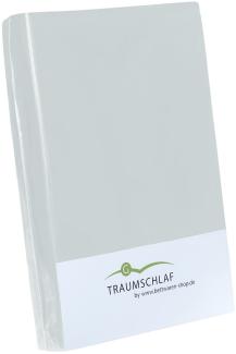 Traumschlaf Spannbettlaken Jersey Elasthan Stretch | 140x200 - 160x220 cm | silber