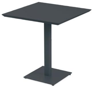 Gartentisch Mogan aus Metall 70x70 cm schwarz