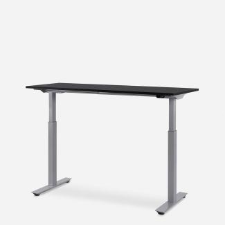 140x60 cm WRK21® SMART - Sorano Eiche Dunkelbraun / Grau elektrisch höhenverstellbarer Schreibtisch
