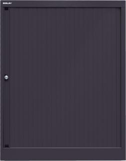 Bisley Rollladenschrank EuroTambour, 2 Fachböden, 2,5 OH, B 800 mm, Farbe Korpus schwarz, Rollladen schwarz