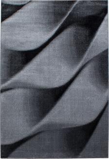 Kurzflor Teppich Paolo rechteckig - 240x340 cm - Schwarz