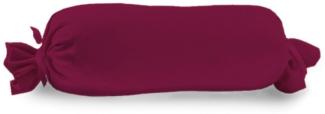 Vario Kissenbezug Jersey für Nackenrolle, bordeaux, 15 x 40 cm