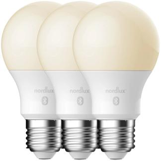 Nordlux Smart Home LED Leuchtmittel E27 A60 3er Set 900lm 2200K-6500K 7W 80Ra 240° 6x6x10,9cm App Steuerbar