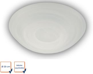 LED Deckenleuchte Deckenschale rund, Glas Alabaster, Ø 20cm