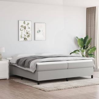 Boxspringbett Hellgrau 200x200 cm Stoff [3120886]