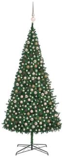 vidaXL Künstlicher Weihnachtsbaum mit LEDs & Kugeln 400 cm Grün, Mit Beleuchtung [3077838]
