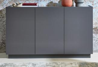 Sideboard 'Luca' in Grau matt Lack, 138 cm