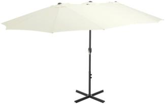 vidaXL Sonnenschirm mit Aluminium-Mast 460 x 270 cm Sand