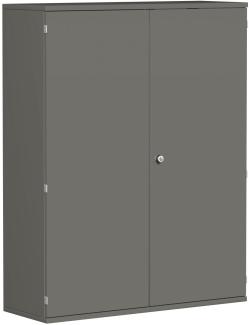 Garderobenschrank mit ausziehbarem Garderobenhalter, 120x42x154cm, Graphit