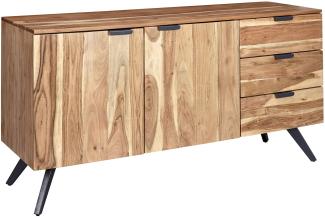 KADIMA DESIGN Akazienholz Sideboard, 145x75x45 cm - Zeitloses Design mit praktischen Stauraumoptionen.