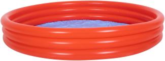 SunClub Planschbecken aufblasbarer 3-Ring Kids Pool Ø 122x25 cm, rot