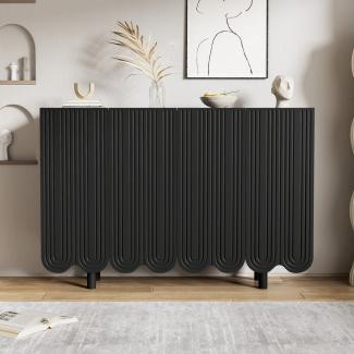 Merax Sideboard, mit 4 Türen, Kommode, Wohnzimmerschrank, Buffet, B:120cm