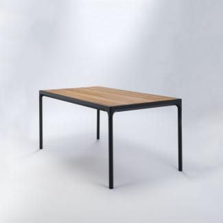 Outdoor Esstisch Four - schwarzes Tischbein 160 cm