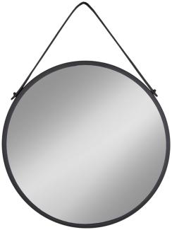 Eleganter Spiegel RAPANI mit Stahlrahmen und Gurt Ø 38cm