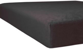 Kneer Flausch-Biber Spannbetttuch für Matratzen bis 22 cm Höhe Qualität 80 Farbe schiefer 90-100x190-200 cm