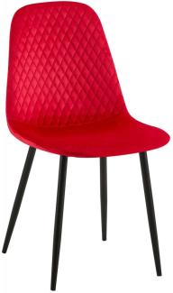 Stuhl Giverny Samt (Farbe: rot)